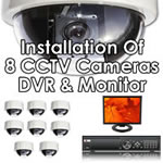 Installation Of Up To 8 Cameras, DVR and Monitor