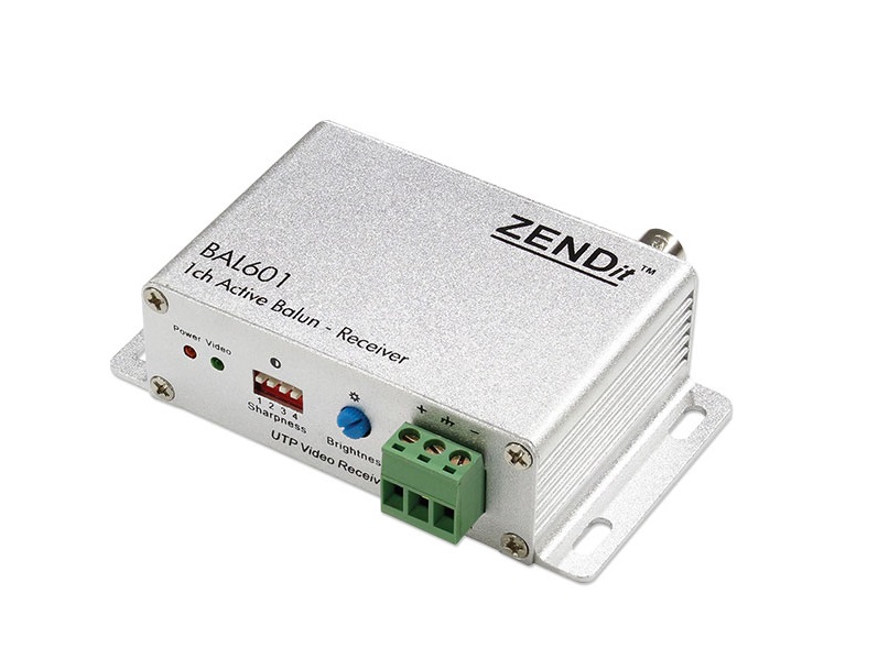 1 Channel Active Balun Receiver 2000m Range Over CAT5