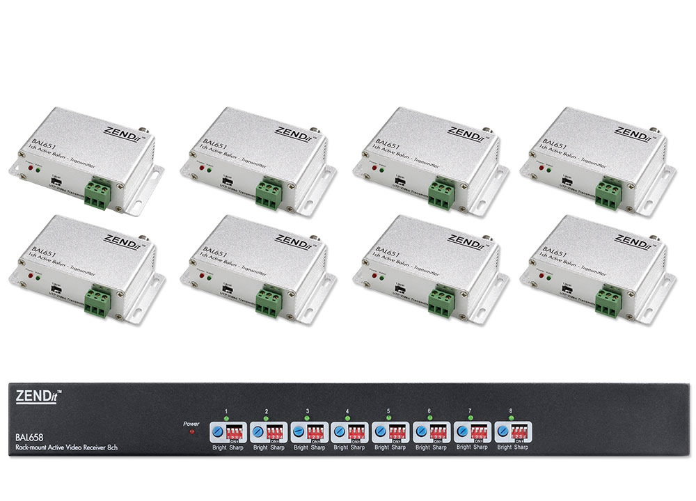 Bundle Active Baluns 8x 1 Channel 1 x 8 Channel