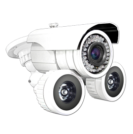 White All in One Style 720TVL 8-20mm With IR Guns + RS485 UTC Control