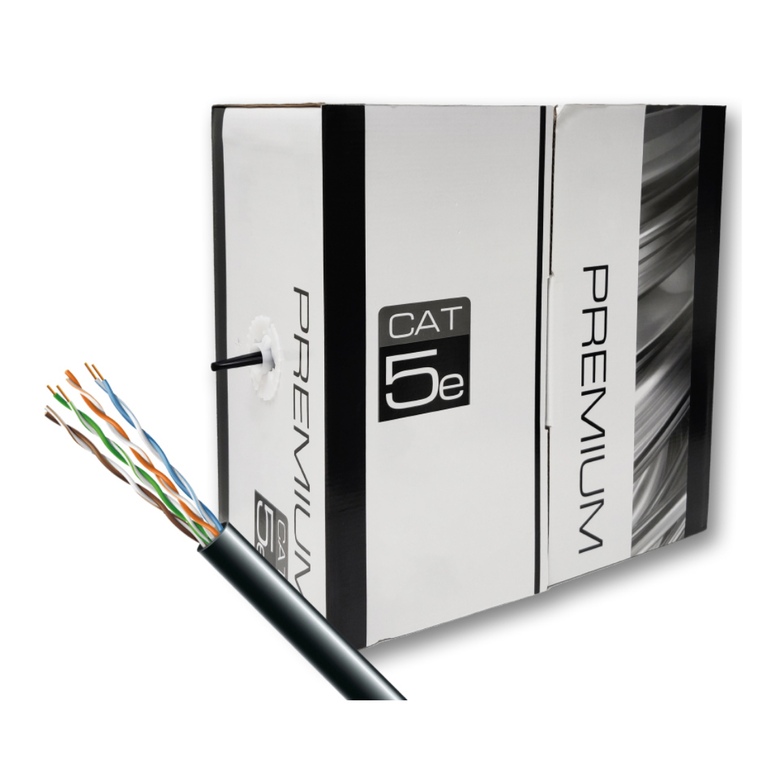 CAT5e, 305m Cable, Outdoor ( Black )