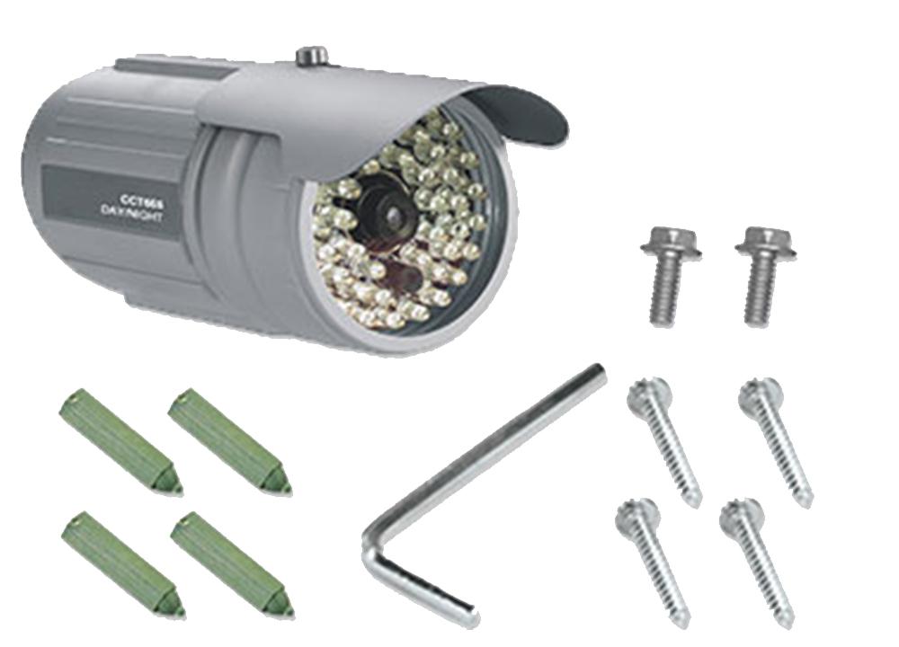 Bullet Style Colour IR Camera with Fixed Focus 8mm Lens