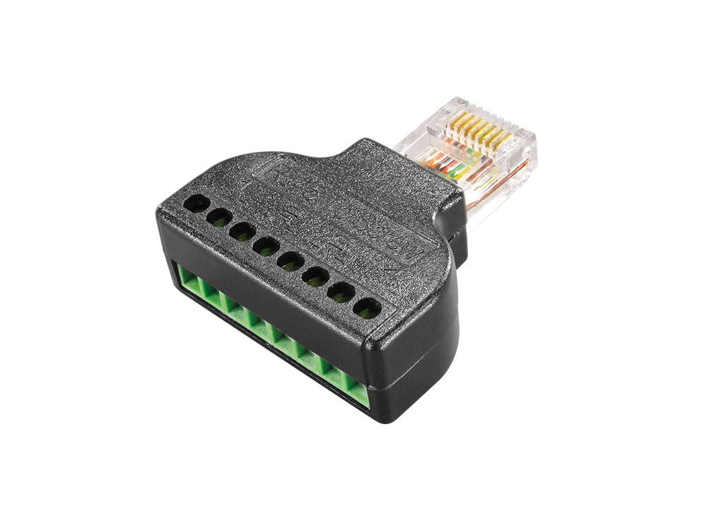 RJ45 Male TO 8 Pin Screw Terminal Single