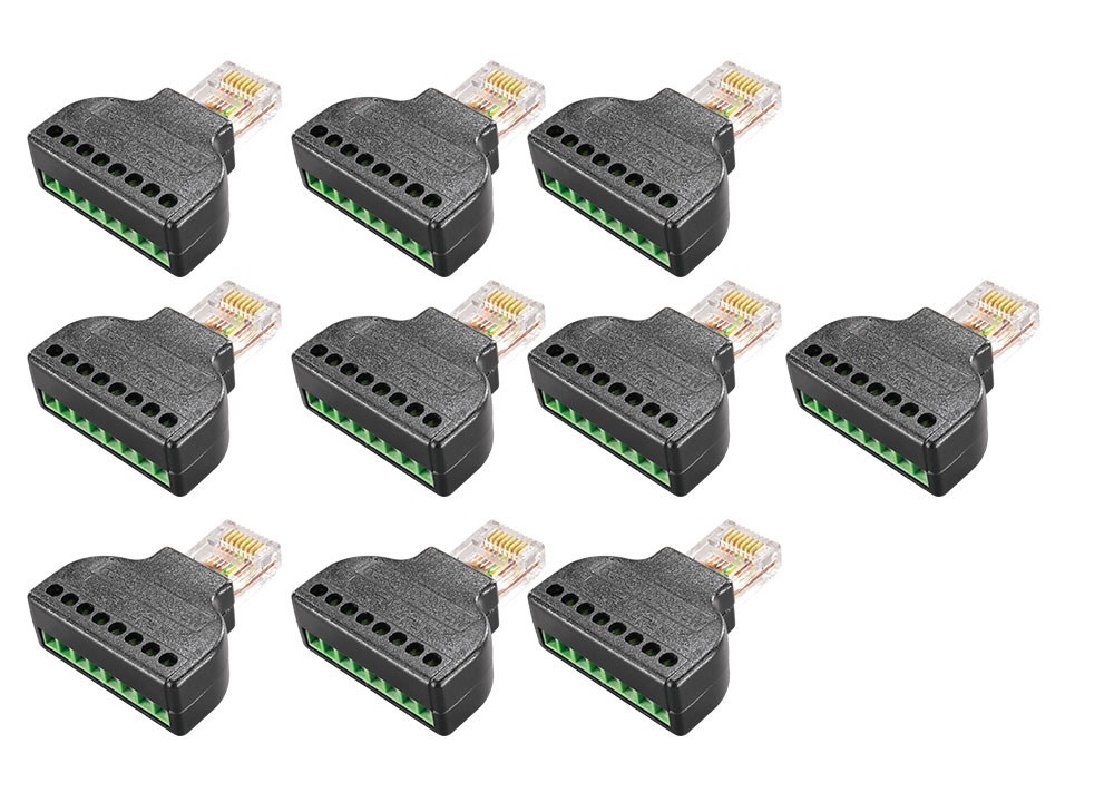 RJ45 Plug To 8 Pin S-Terminal PK10
