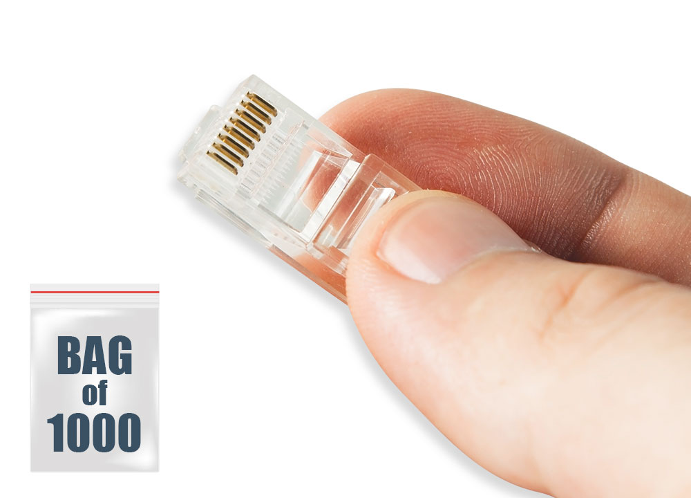 RapidFit RJ45 Plugs For UTP CAT5 Box 1000 Units