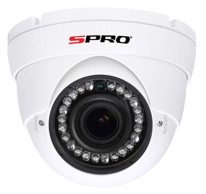 SPRO  HD CVI 2.8-12mm Vari Focal 30m IR Dome Camera - White