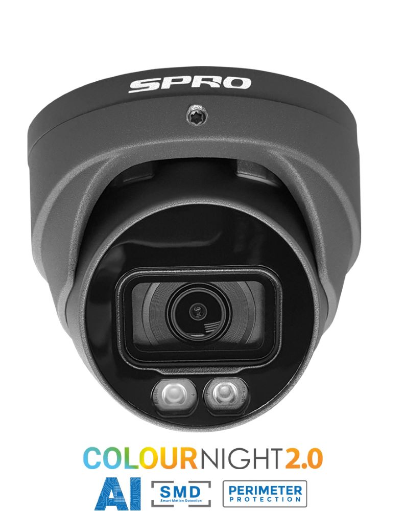SPRO 6MP IP Turret with COLOUR NIGHT 2.0 and Built-In Mic