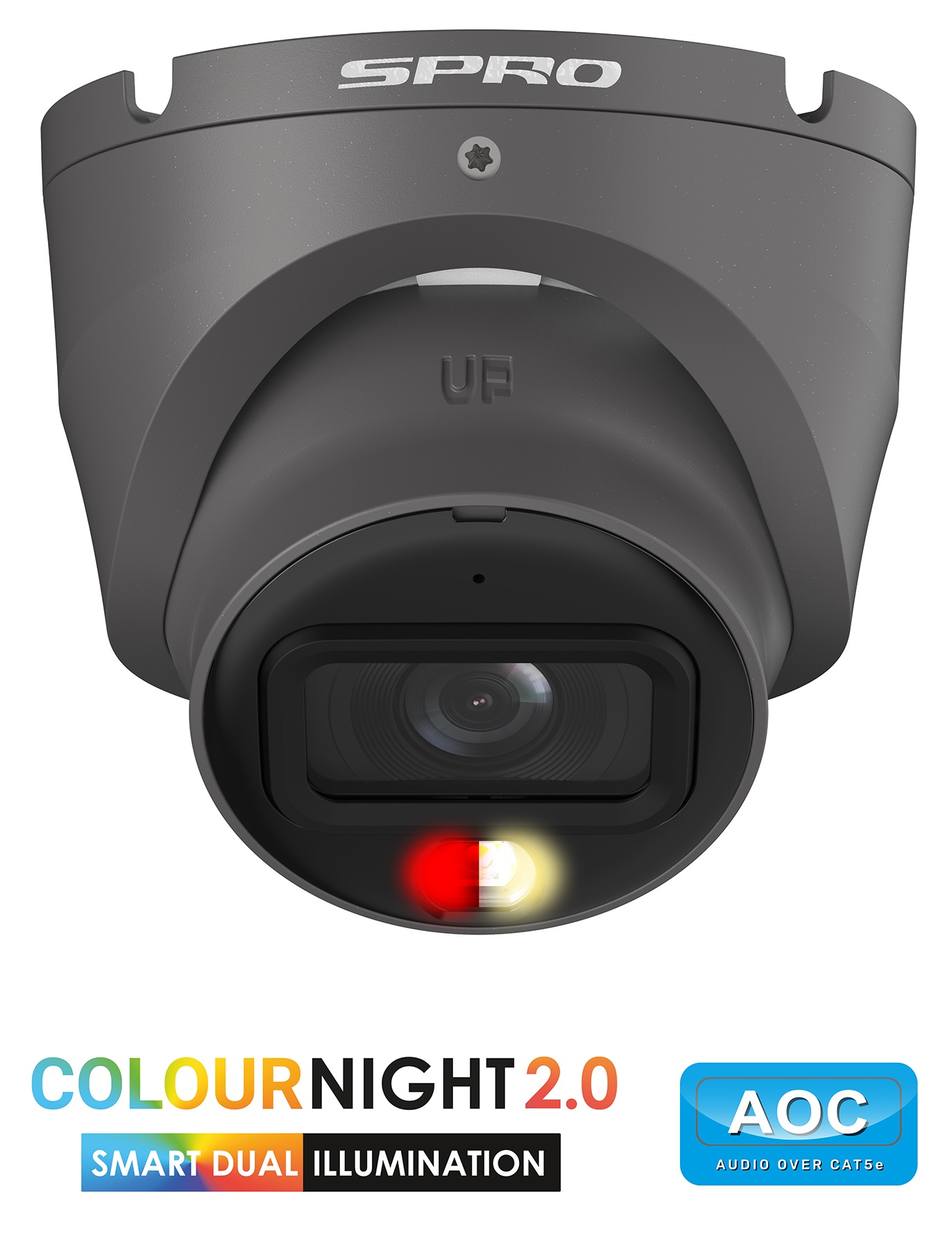 SPRO 8MP IP Turret with COLOUR NIGHT 2.0 and Built-In Mic (ECONOMY)