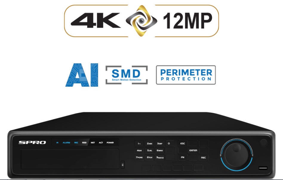 SPRO 4K 32 Channel 12MP IP NVR