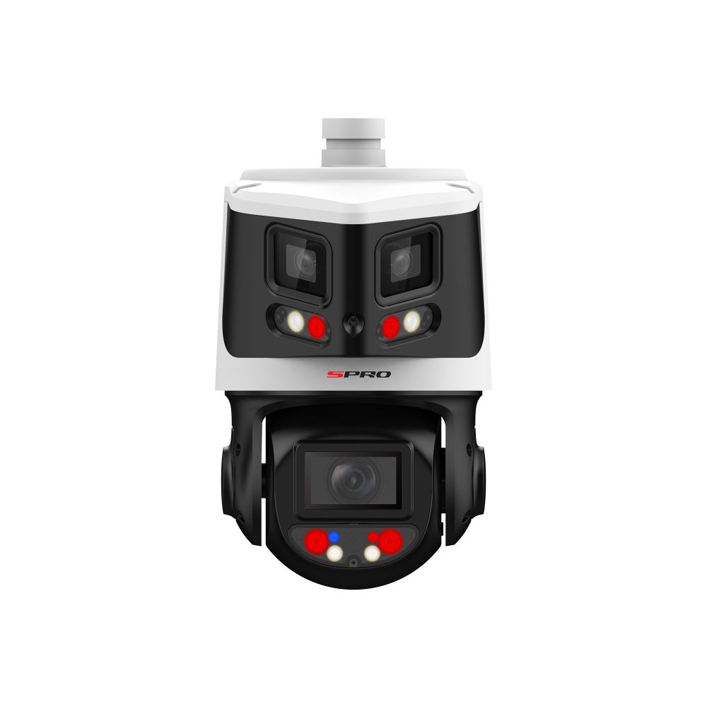SPRO 4+2x4MP Duo Panoramic IP PTZ Camera with Active Deterrence 2.0, 10x Zoom
