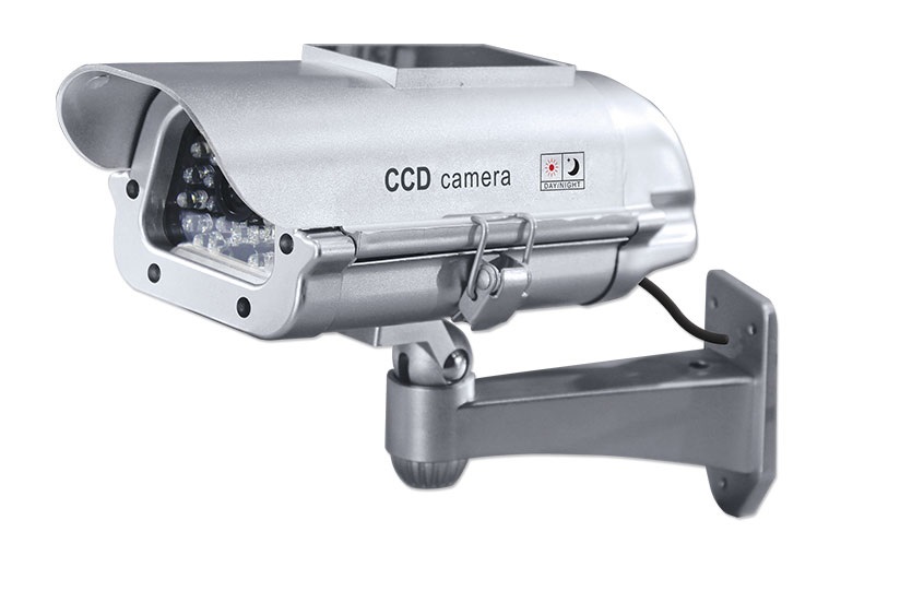Silver Decoy All In One Security Camera With Glowing LEDs