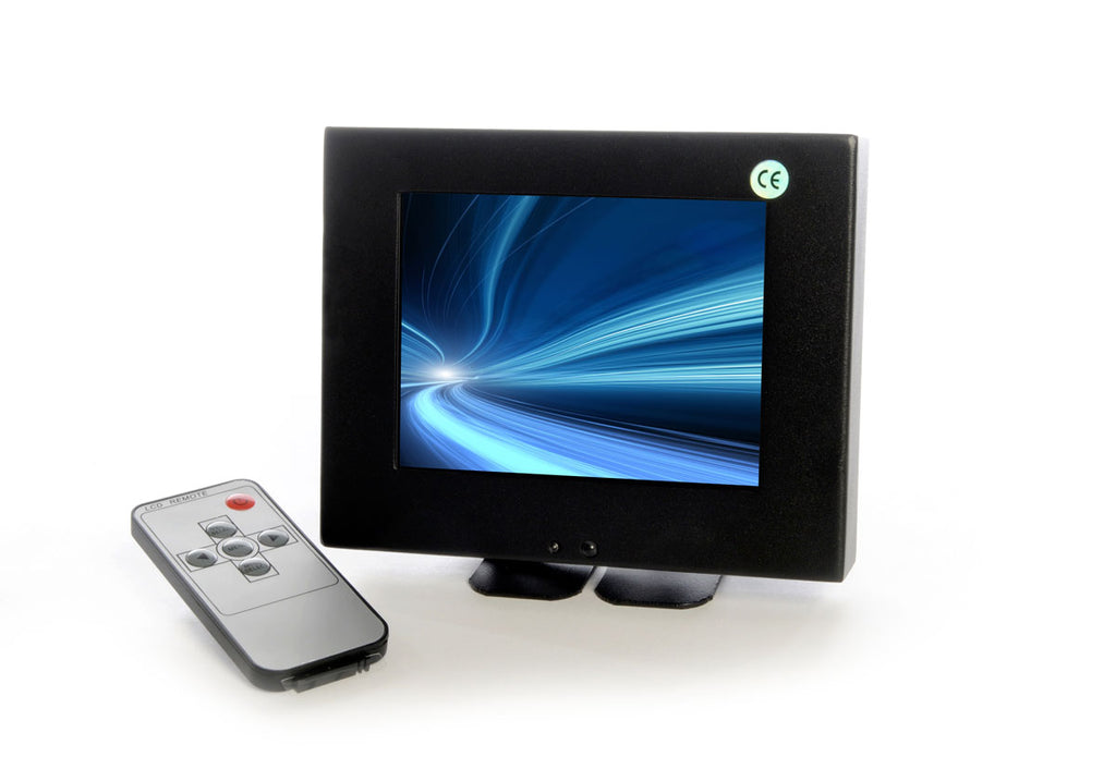 Vigilant Vision 8 Inch LED Monitor, Glass Front, 800x600, VGA, 2 BNC Inputs
