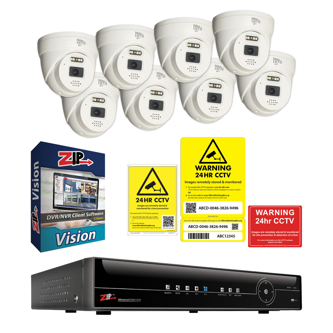 Nitedevil Easy To Fit CCTV 16 Channel 2TB IP Kits