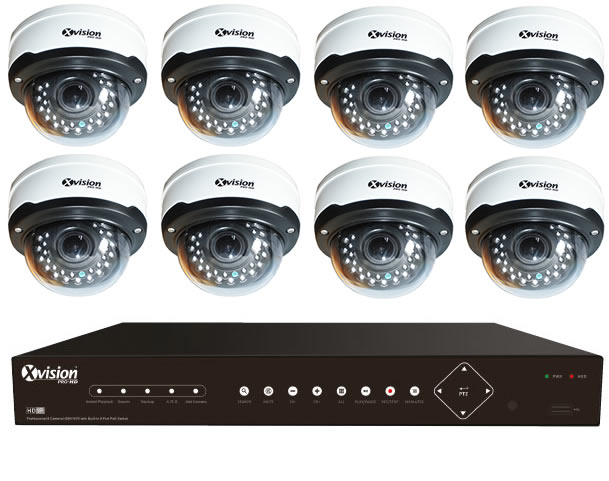 8 x Xvision 5MP IR Dome Camera System