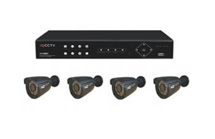IQCCTV 1080P 4 Camera AHD IR Bullet CCTV System, 4K Ready, 1TB