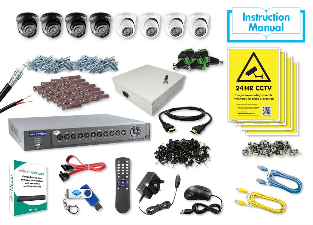 8 Channel Alien MegaHero 2TB, 8 x MiniRok 3.6mm HD Eyeballs