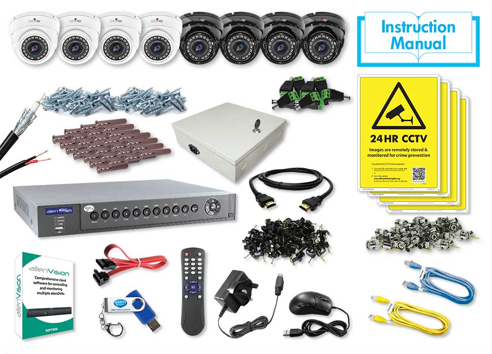 8 x 3.6mm Gem HD Eyeballs, 8 Channel Alien MegaHero 2TB