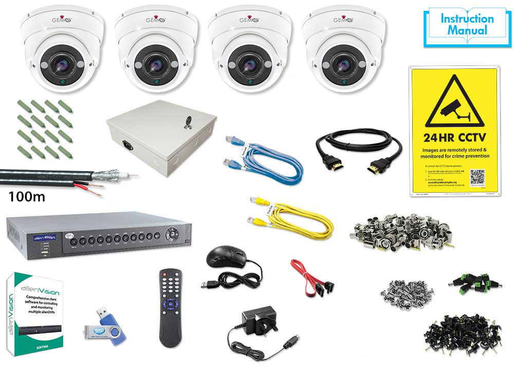 4Ch Mega 1Tb + 4 Hd Eyeballs White