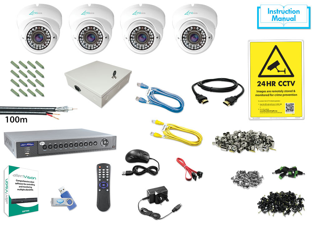 4 Camera Alien Megahero 1TB + 4 x HD Eyeballs White