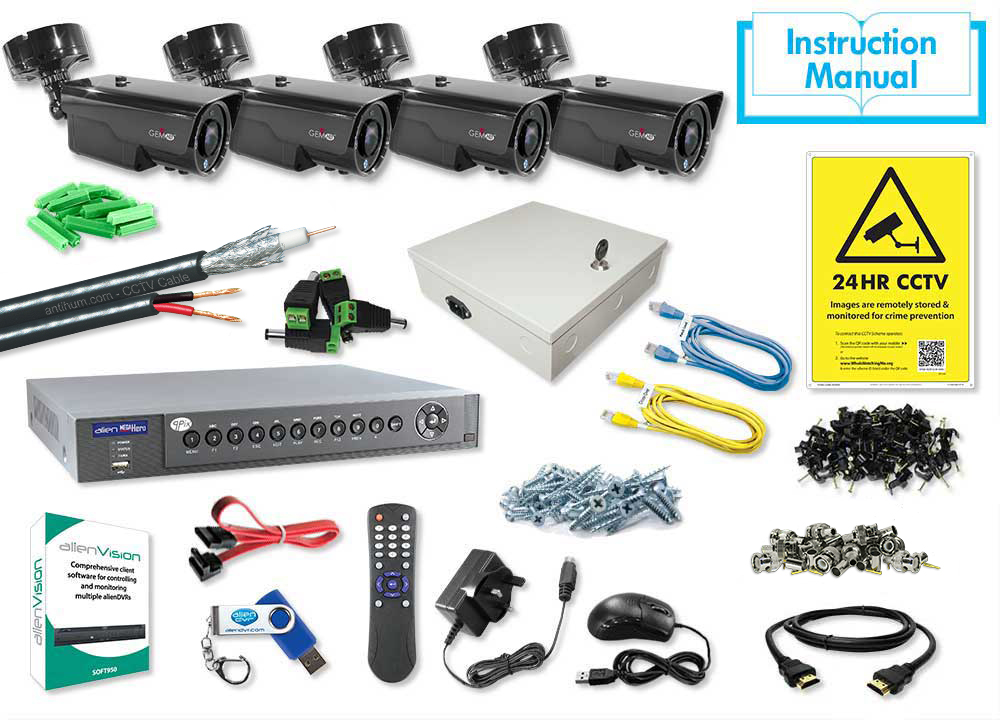 8Ch Mega + 4 Ext Hd Cam Kit 1Tb Hdd