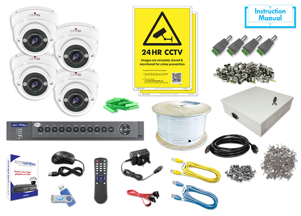 8Ch Mega 2Tb + 4 Hd Eyeballs White