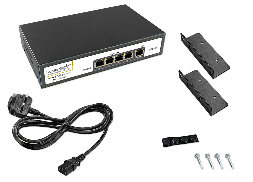 Poe Switch 4 Port (4 Down + 1 UP Link)