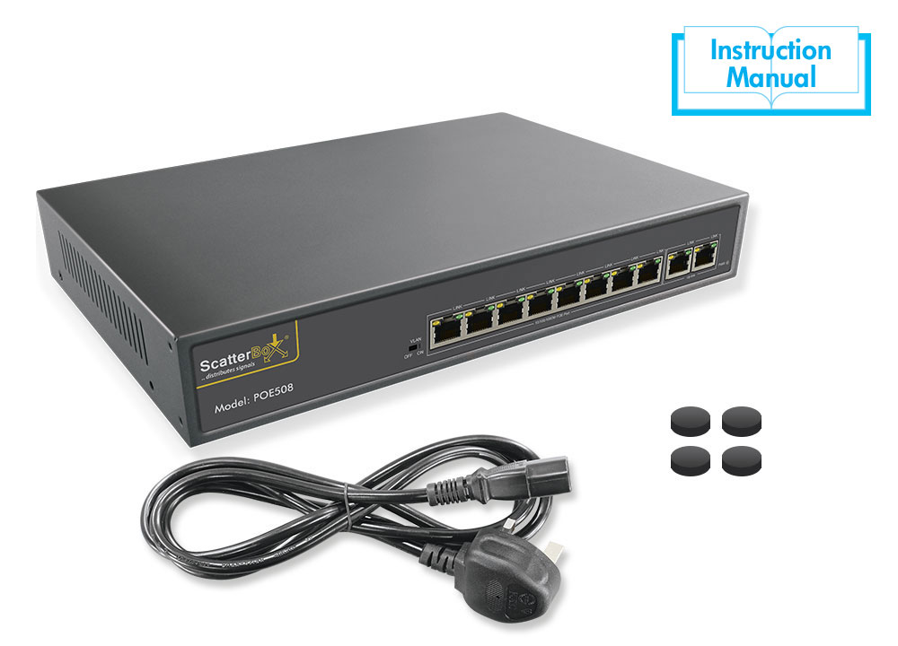 High Load Capacity 10 Port Gigabit PoE Switch