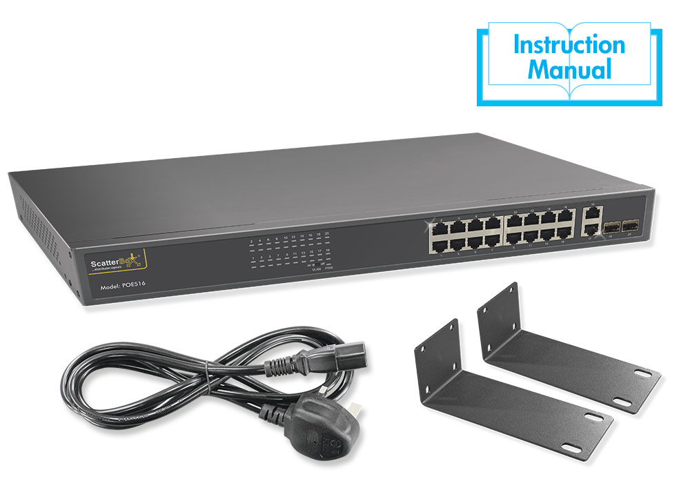 High Load Capacity 20 Port Gigabit PoE Switch