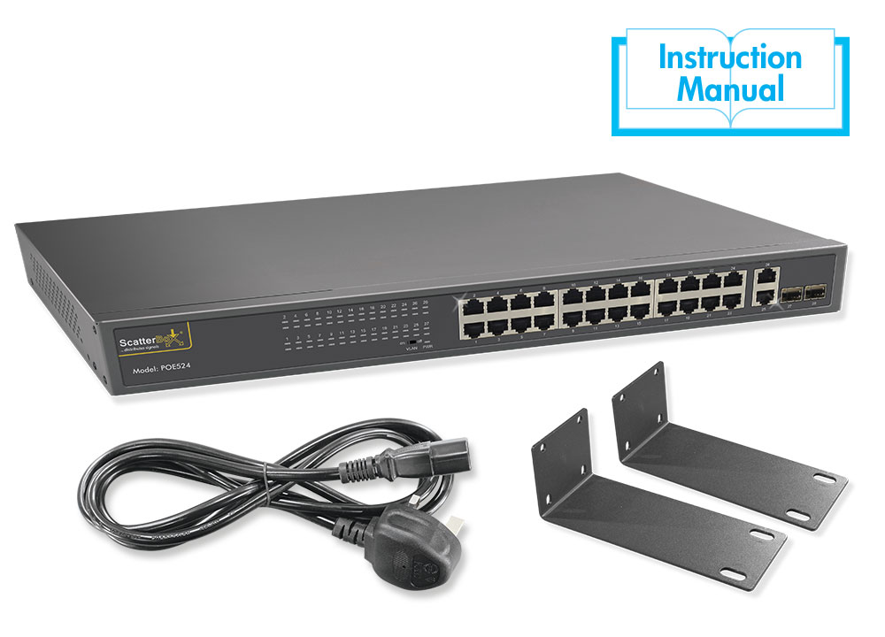 High Load Capacity 28 Port Gigabit PoE Switch
