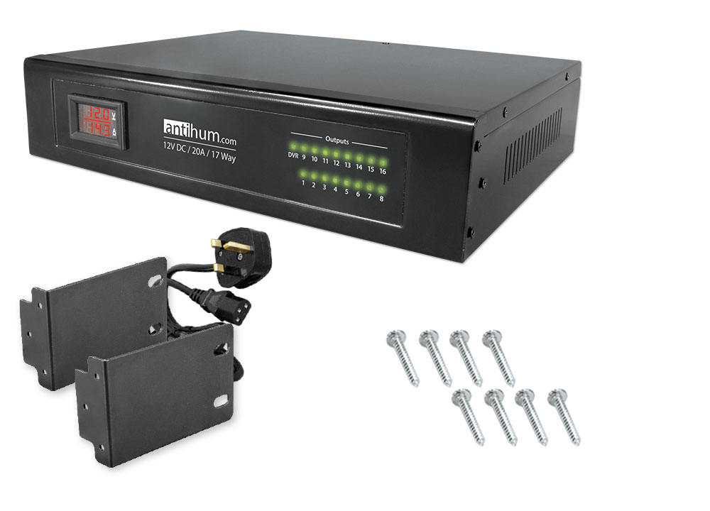 PSU-Rackmount LCD 20A 12VDC 17-Way
