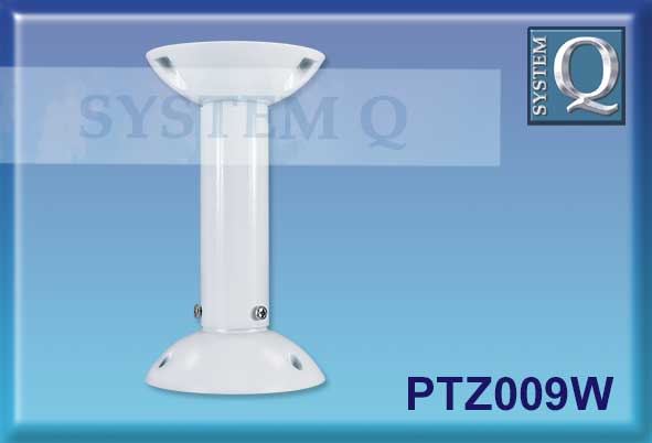 PTZ635 Cable managed ceiling mount bracket in white 