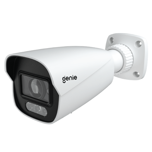 Genie NDAA 4MP H.265 IP Bullet Camera 2.8-12mm Auto Focus Lens Dual Illumination - White