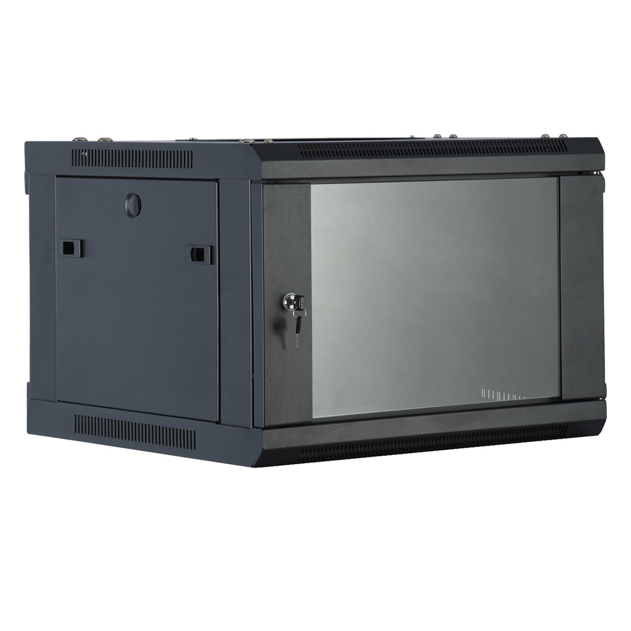 Triton Armadio Rack 19" 6U Da Parete 500mm Con Porta In Vetro – Colore Grigio – Rack Wall-Mount