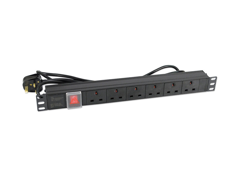 1 Inch 1U 6 WAY Power Distribution