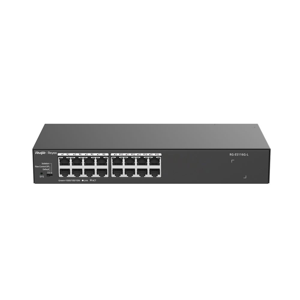 Ruijie Reyee 16-Port 10/100/1000 Mbps Unmanaged Non-PoE Switch (RG-ES116G-L)