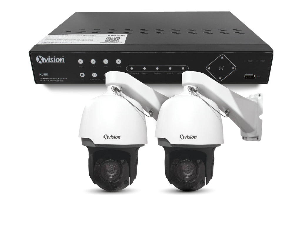 Xvision 5MP Speed Dome 2 camera PoE IP CCTV system