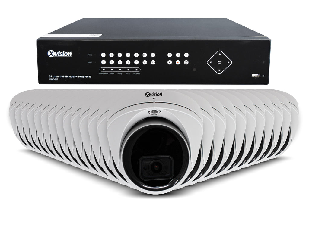 Xvision 5MP Mini Dome 24 camera PoE IP CCTV system
