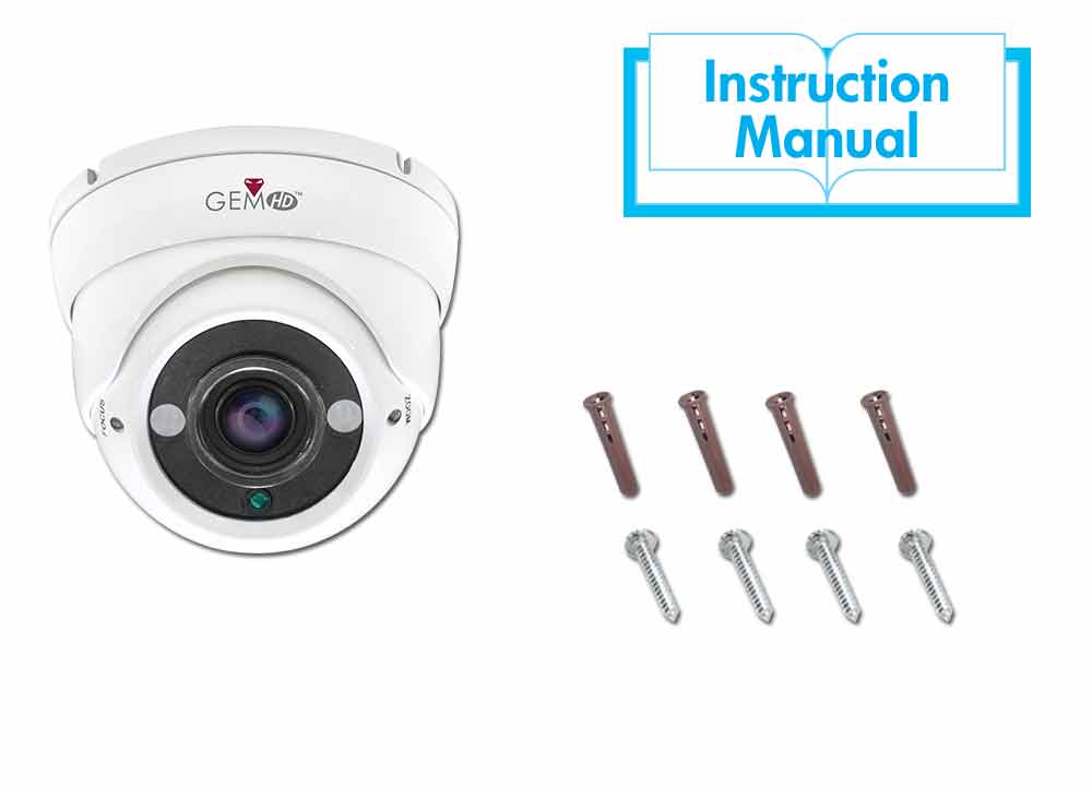 2.8-12mm Eyeball 4-In-1 1080P Camera White
