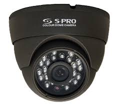 SPRO Vandal Resistant Fixed Lens IR Dome Camera 700TVL