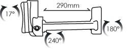 VESA Tilt and Swivel Diagram