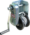 Winch for tilt over columns